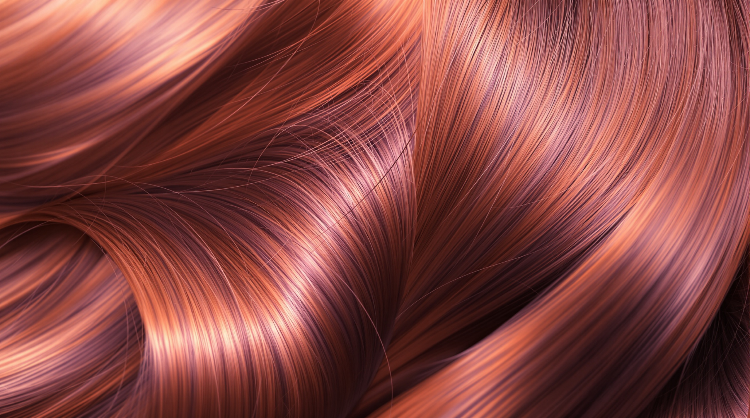 Gros plan sur une texture de cheveux roux